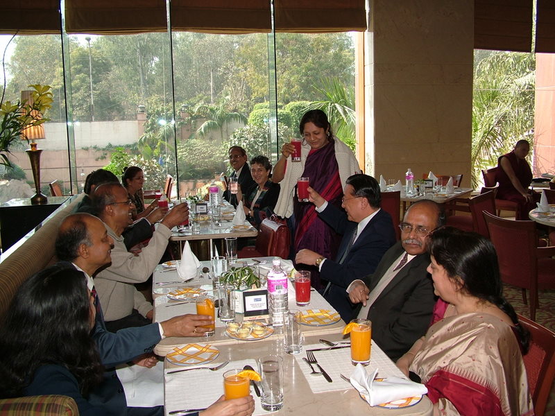 Neela with Dr. Kim Hak-Su, Amitabha Bhattacharyya, Mala Bhattacharyya,