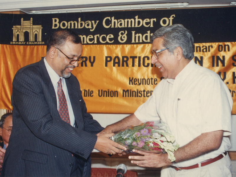 With Dr. Y. K. Alagh, Minister for Programme Implementation, Science and Technology, India